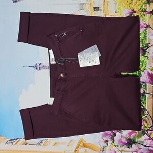 Cosmic Blue Love Skinny Cuffed High Waisted Pants Purple Callie Size 6/28 New